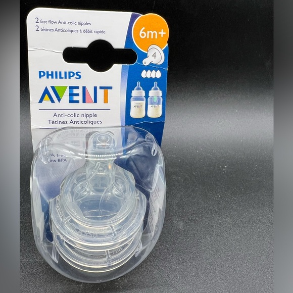 New 2 Pack of Philips Clear Avent Soothie Bottle Nipple Replacement 6m And Up - Picture 2 of 6
